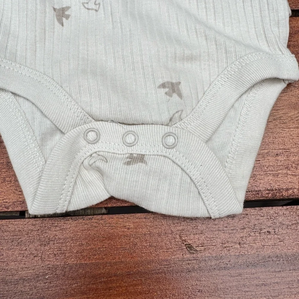 Cloud Island Cream, Tan, and Yellow Baby Bodysuit Trio Size 0-3 Months, NWT